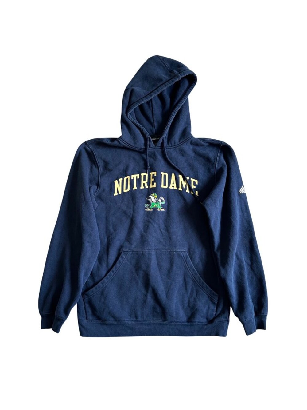 Adidas Men's Sz Medium Notre Dame Fighting Irish Navy Hoodie Sweatshirt